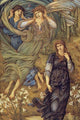 Come with Me Lebanon Fine Art Print by Edward Burne-Jones featuring bride in garden with white lilies.