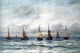 Vintage art print of A Fishing Fleet by Hendrick Mesdag