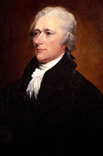 Alexander Hamilton vintage art print by John Trumbull, high-quality reproduction.
