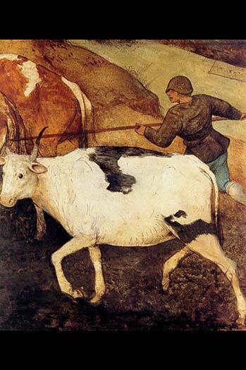 Reentry of Herds in Autumn Art Print by Pieter the Elder Brueghel