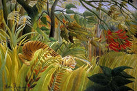 Surprise vintage art poster print by Henri Rousseau, available in multiple sizes.