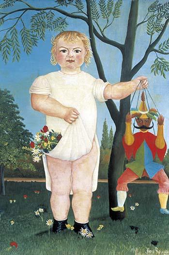 Vintage art print of Child with Puppet by Henri Rousseau