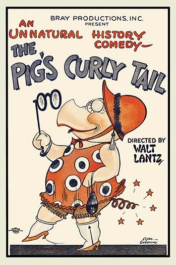 Anamorphic Pig in Costume Poster Print by Walter Lantz