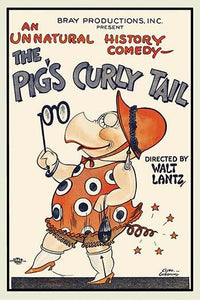 Anamorphic Pig in Costume Poster Print by Walter Lantz