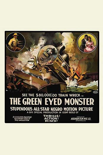 Train Wreck vintage art poster print by Norman Studios