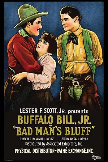 Two Cowboys Poster Print showcasing a dramatic western scene.