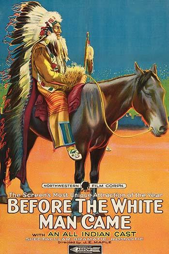 Indian Chief on Horseback Poster Print showcasing Native American culture.