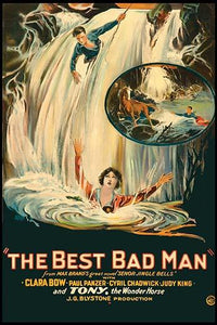 Heroic rescue poster print featuring a man saving a drowning woman.