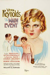 Boxing poster print featuring a referee declaring a winner by holding up a young man's boxing glove.