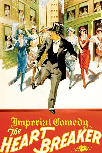 Flappers Chasing a Man in Tuxedo Poster Print