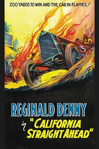 Race Car Speeds Through Flames Poster Print