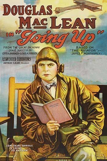 Vintage art print of a pilot reading his flight plan.