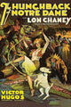 Lon Chaney wears a crown with Esmeralda dancing with a tambourine poster print.