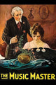 Older man teaches a young girl the piano poster print