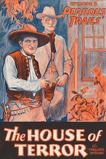 Mustached Mexican with pistol beside an older gentleman poster print.