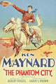 Cowboy star jumping a brick wall on a white stallion poster print.