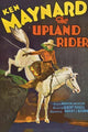 Cowboy on white horse jumping off a cliff poster print.