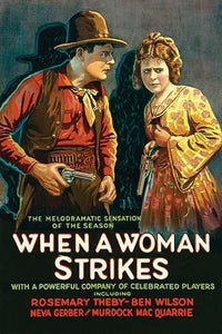 Cowboy with a Pistol and a Girl Poster Print