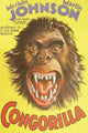 Wild ape primate showing its teeth poster print
