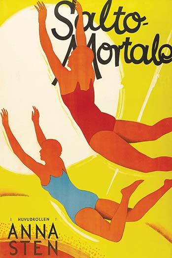 Trapeze Artists Swing Graphic Design Poster Print