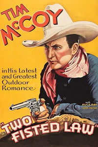 Cowboy star holding up a pistol poster print