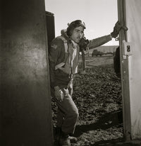Tuskegee Airman Edward M. Thomas photo print from Ramitelli, Italy, March 1945.