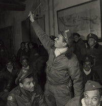 332nd Fighter Group Members in Briefing Room Poster Print