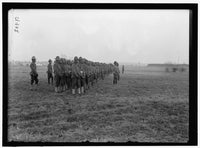 African American soldiers in parade formation poster print