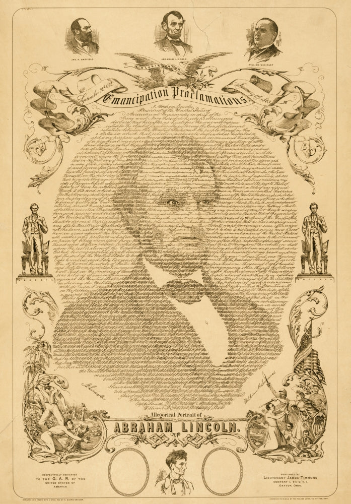 Emancipation Proclamation Poster Print showcasing historic document