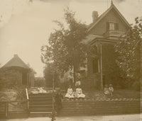 African American family posed on porch poster print