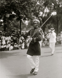 African American Drum Major in Parade Poster Print showcasing cultural celebration and pride.