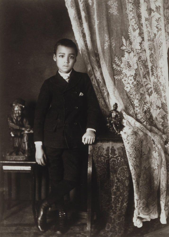African American boy full-length portrait poster print.