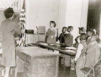 Mrs. Claire Cumberbatch leading a protest against segregated schools poster print.
