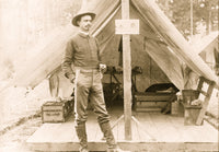 T.R. Clarke full-length portrait print from the Spanish-American War, standing in uniform.
