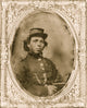Black Soldier Seated with Pistol Poster Print, showcasing historical valor.