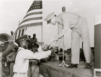 Tuskegee Army Air Field Military Award Poster Print featuring an African American service member receiving an award.