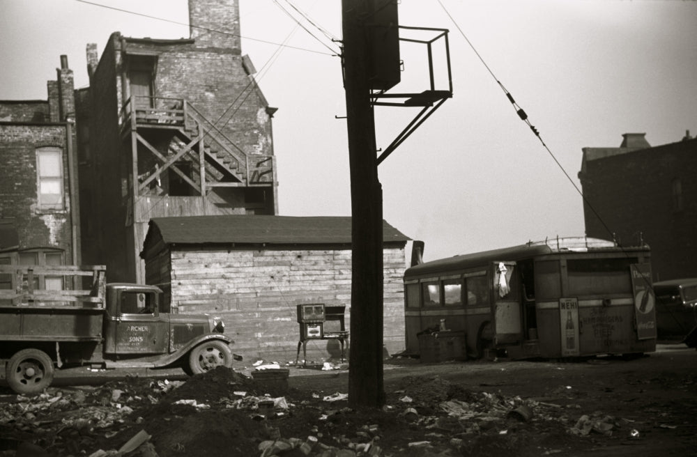 African American Scrap Yard Poster Print showcasing urban life and creativity.