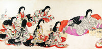 Album of Women Poster Print by Chikanobu showcasing traditional Japanese art.