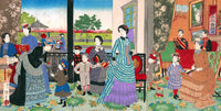 Emperor Enjoying a Moment of Peace with His Family Poster Print by Yasuji.