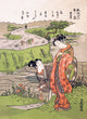 Plum Seeing Month Poster Print by Koryusai showcasing delicate plum blossoms.
