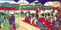 A Glimpse of Higayashiyama the Western Capital Poster Print by Hiroshige III.