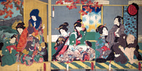 Candlelit Banquet Poster Print by Kunisada