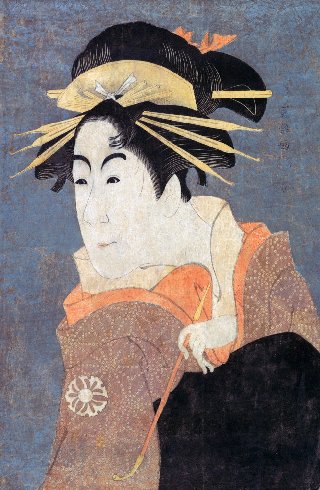 Matsumoto Yonesaburo as Kewaizaka no Shosho in 'Katakiuchi Noriyaibanashi' Poster Print by Sharaku