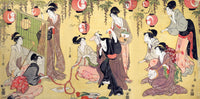 Yuranosuke in the Pleasure Quarters Poster Print by Eishi, featuring traditional Japanese art.