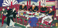 Oyama Tsunayoshi's Cross Examination Fine Art Print by Chikanobu