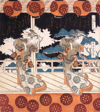 Furuichi Dance Poster Print by Gakutei showcasing traditional Japanese dance.