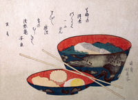 Bowl of New Year's Food Poster Print by Hokuba showcasing festive dishes.