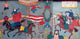 Circus in Yokohama Art Print by Yoshikazu, vibrant carnival scene.
