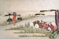 Spring in the Rice Fields Poster Print by Hiroshige, showcasing vibrant rice fields and blooming landscapes.