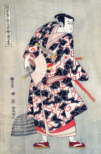 Actor Samurai Poster Print by Toyokuni showcasing intricate details and vibrant colors.